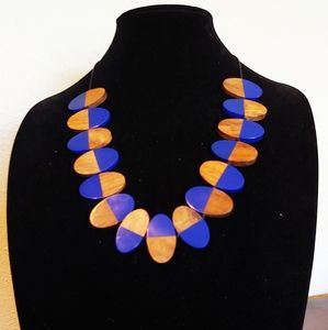Hand Crafted Necklace Wooden Artistic Statement